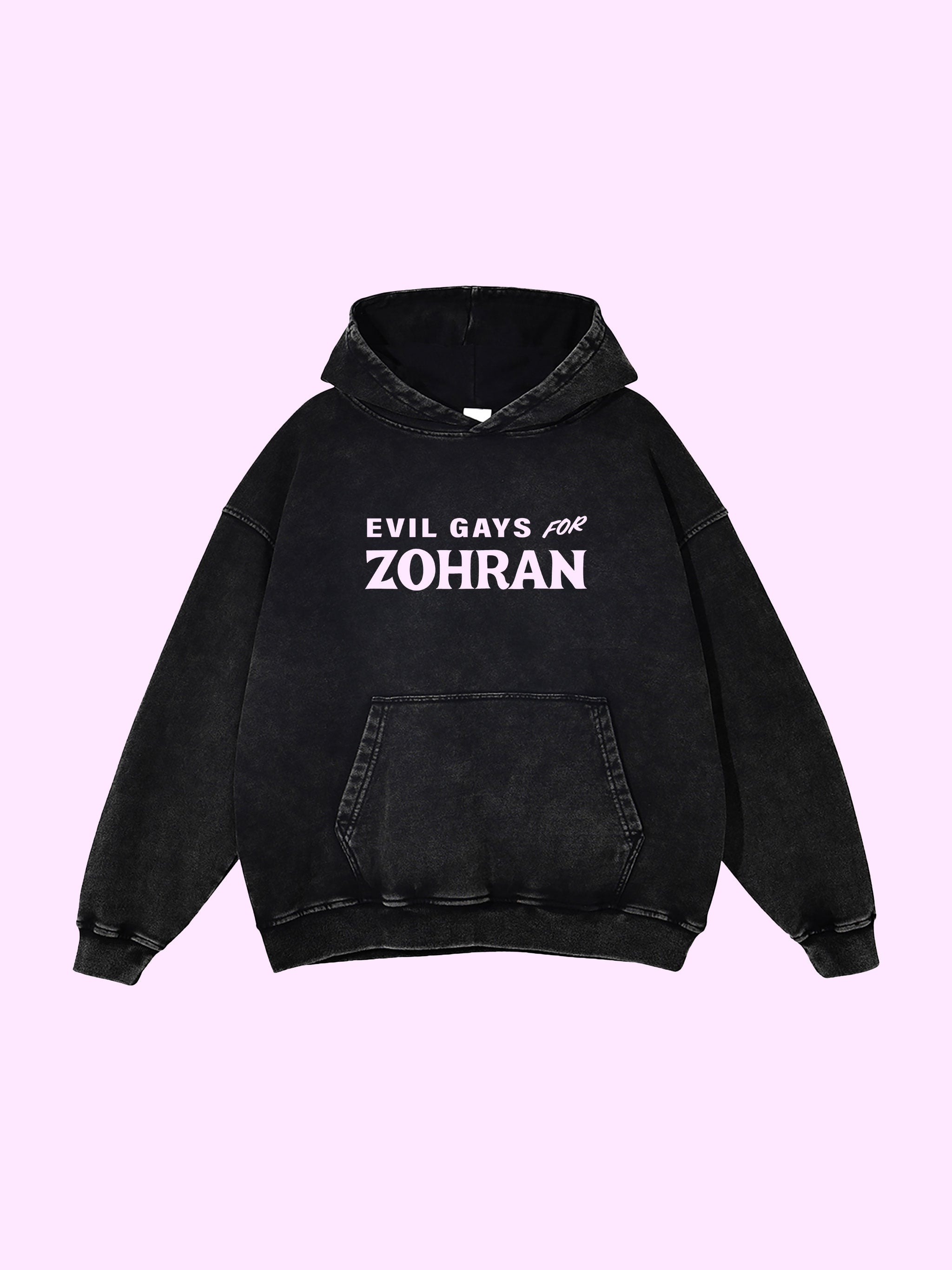 Zohran Acid-Washed Hoodie