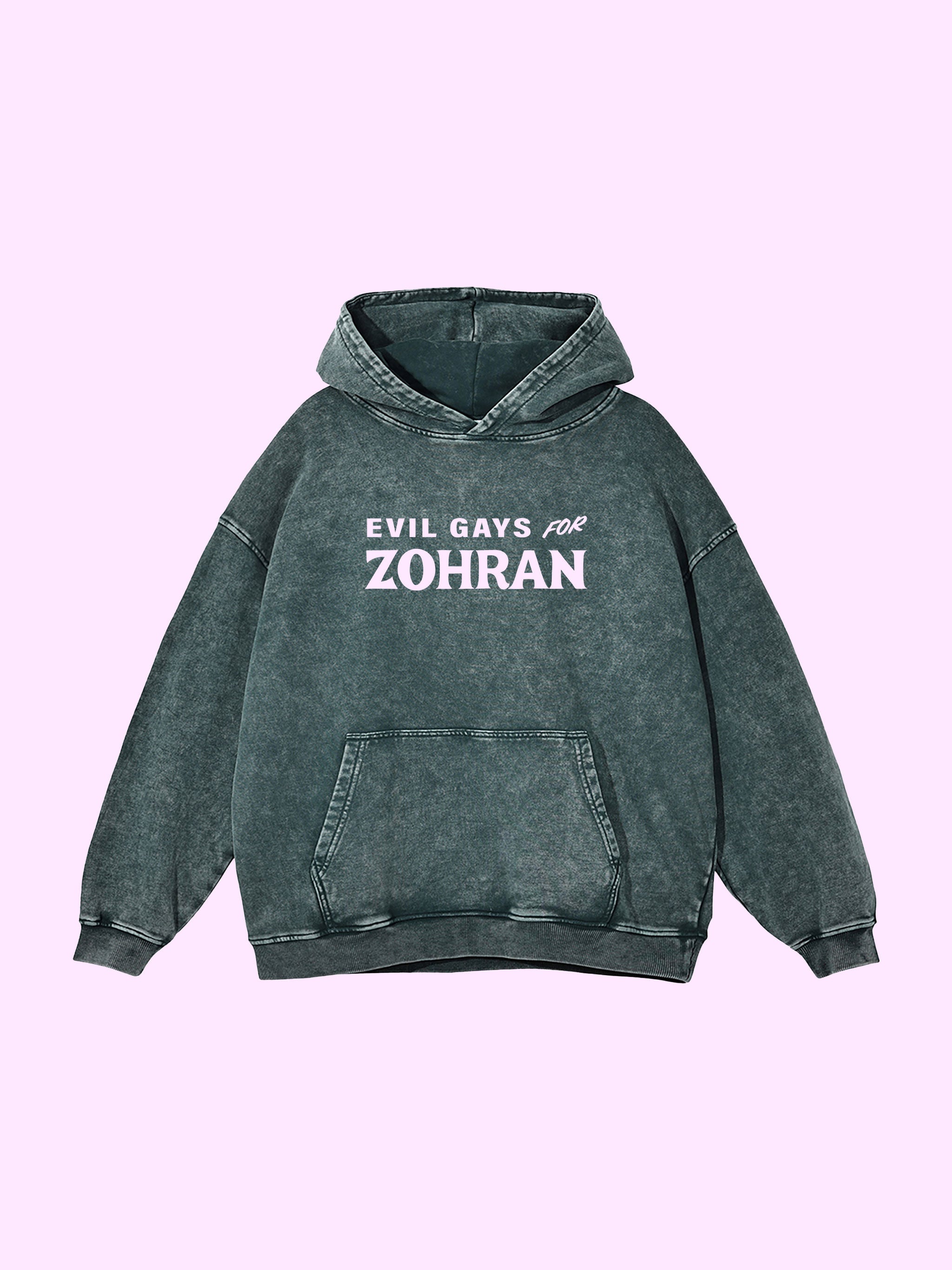 Zohran Acid-Washed Hoodie